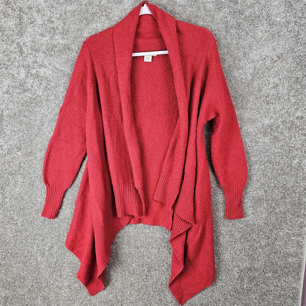 Ariat Waterfall Sweater Womens M Red Lagenlook Normcore Comfy Cozy Teacher